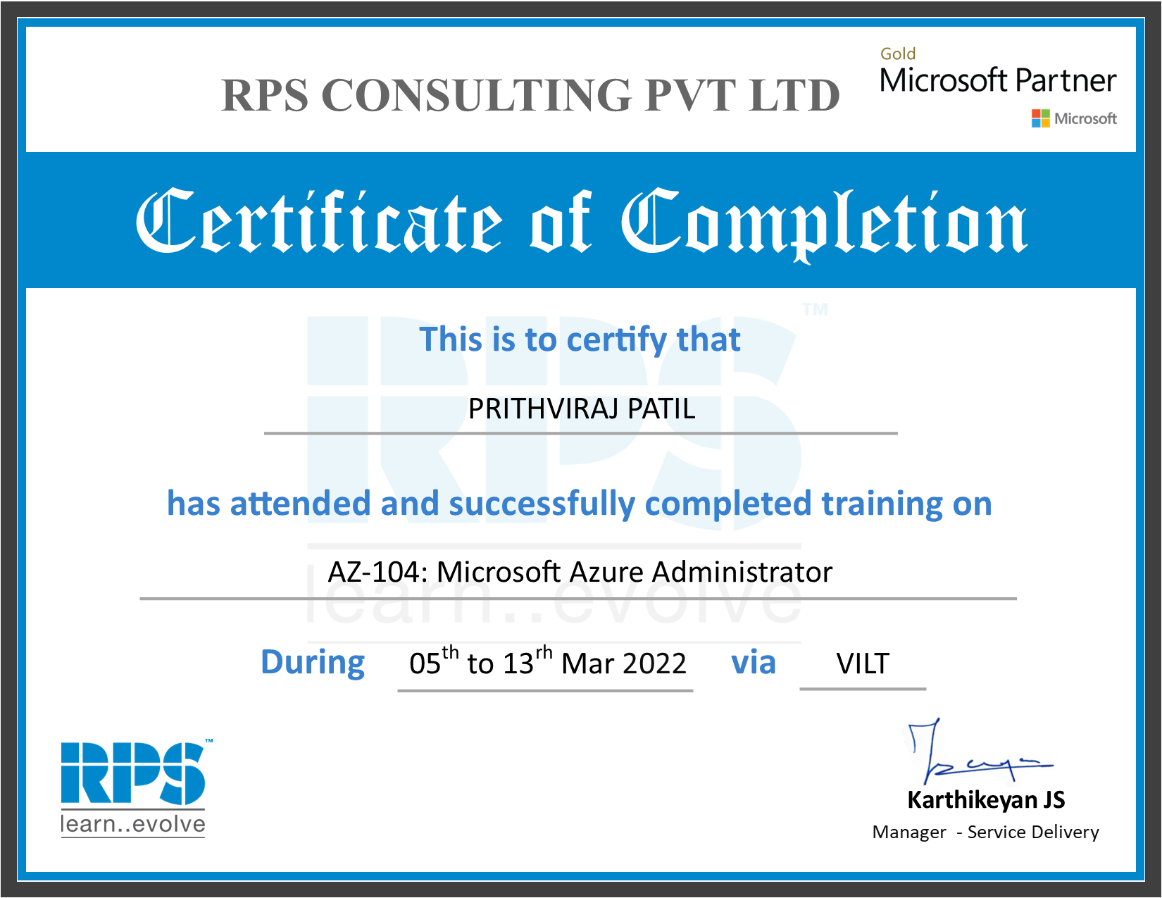 Azure certificate